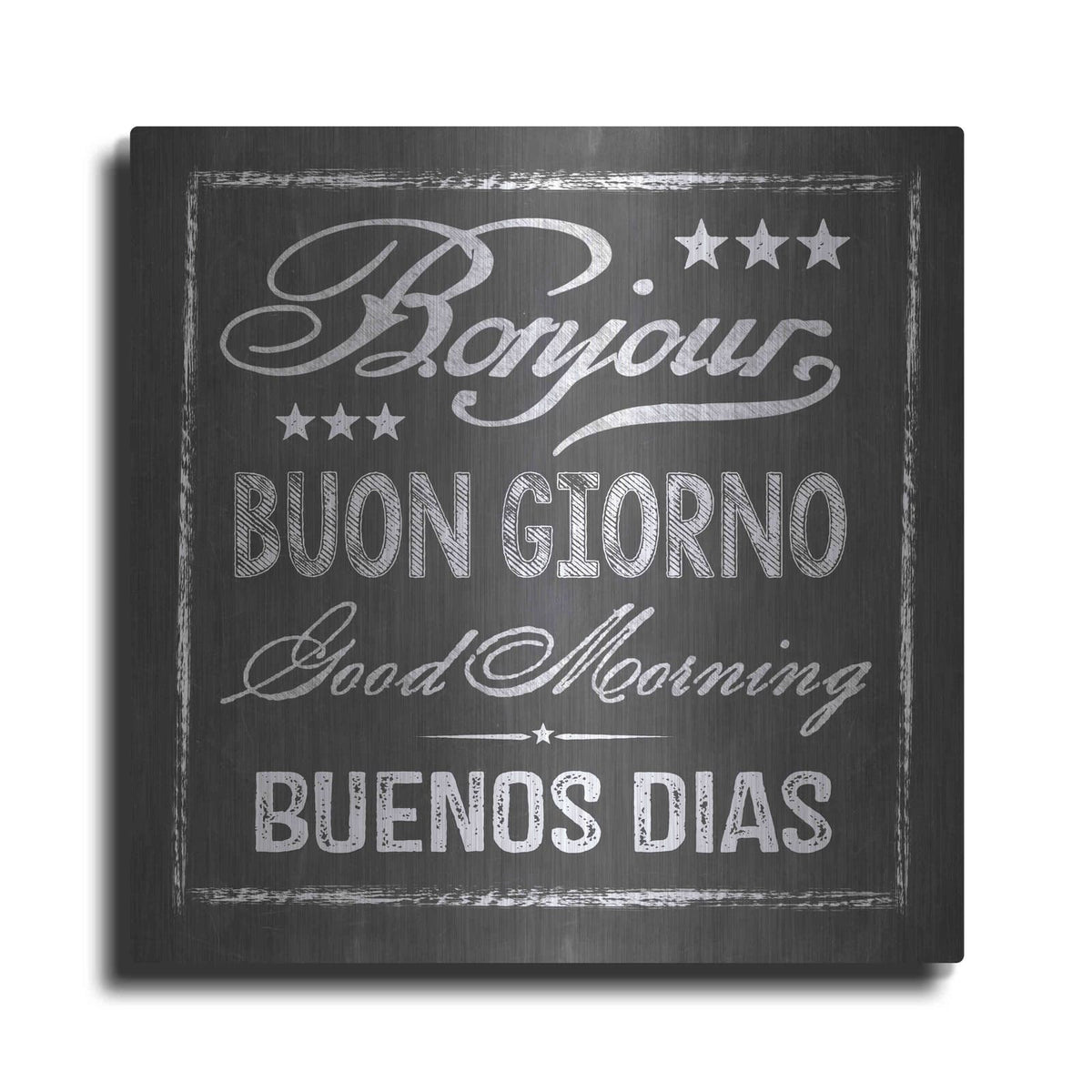 'Chalkboard Greeting' by Andrea Haase – Metal Wall Art