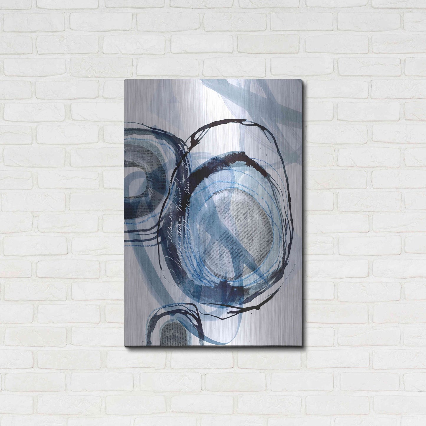 Luxe Metal Art 'Story Of Escape Blue' by Andrea Haase Metal Wall Art,24x36