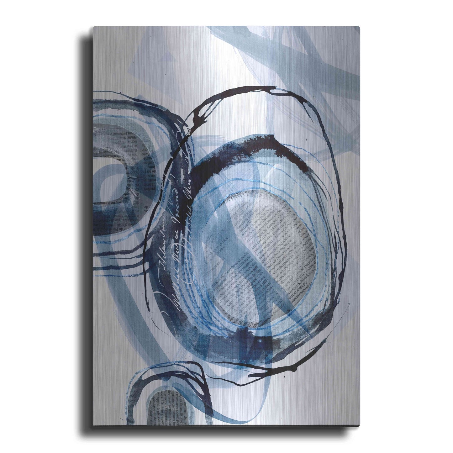 Luxe Metal Art 'Story Of Escape Blue' by Andrea Haase Metal Wall Art