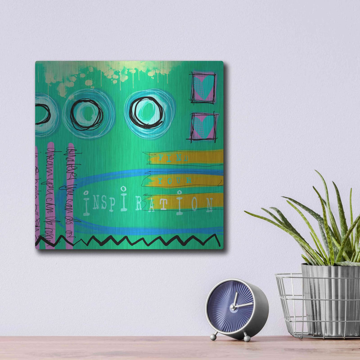 'Abstract Inspiration' by Andrea Haase – Metal Wall Art, 12x12 room view