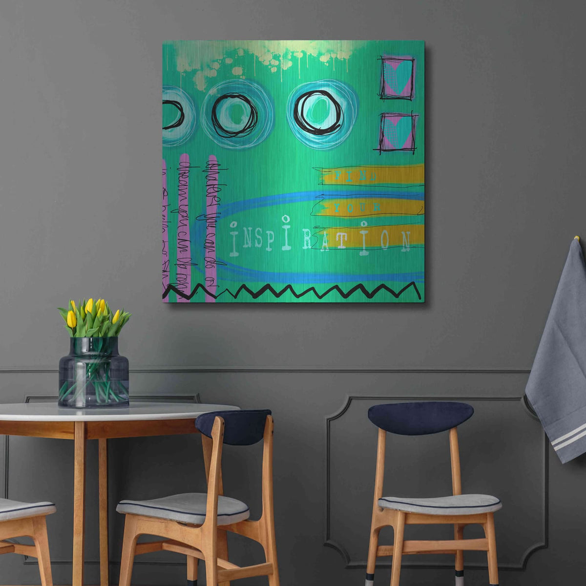 'Abstract Inspiration' by Andrea Haase – Metal Wall Art, 36x36 room view