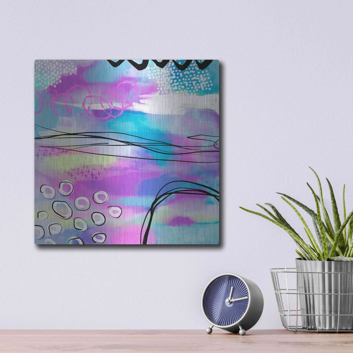 'Abstract Summer Dream' by Andrea Haase – Metal Wall Art, 12x12 room view