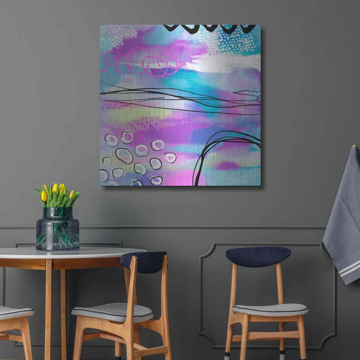 'Abstract Summer Dream' by Andrea Haase – Metal Wall Art, 36x36 room view