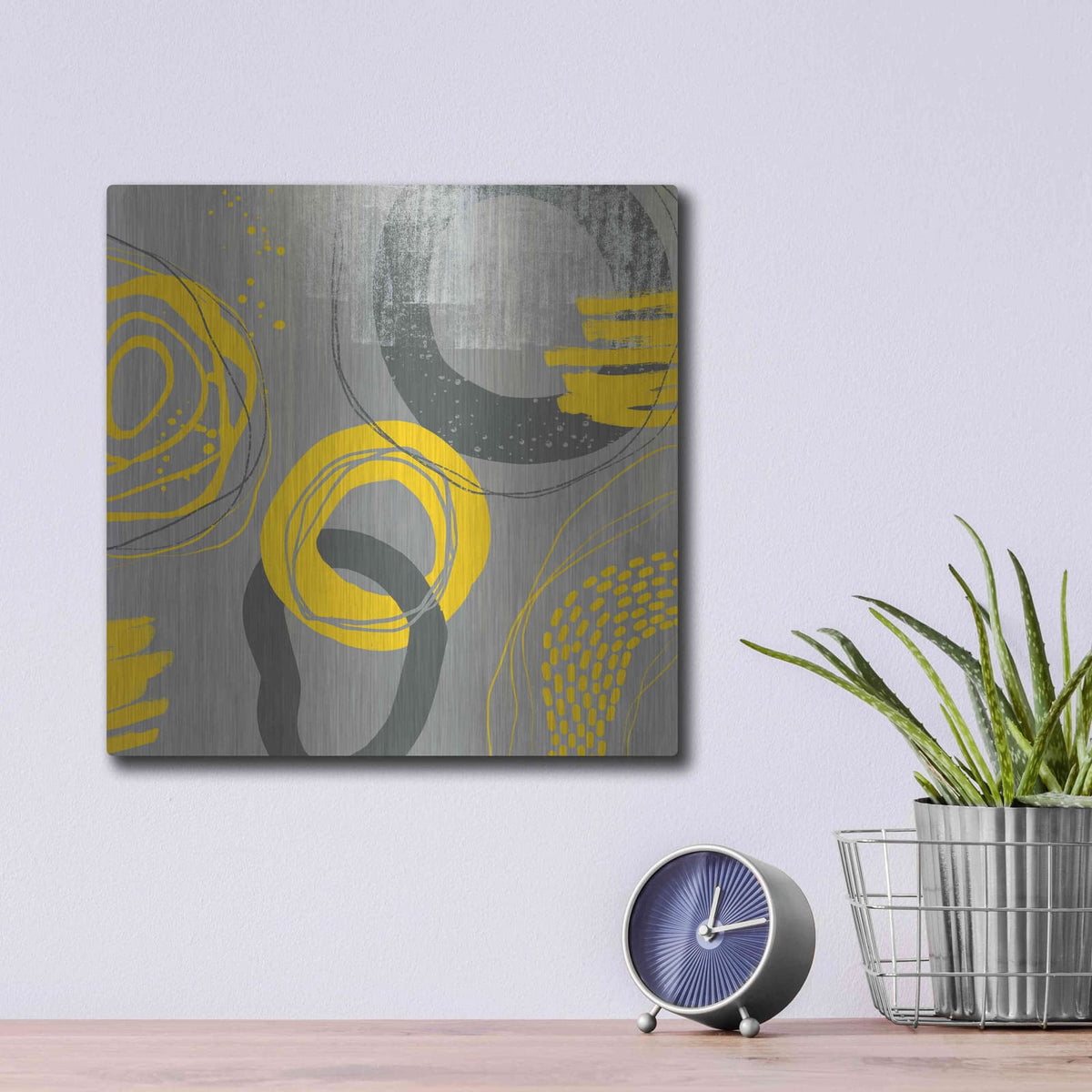 'Abstract Summer Fun' by Andrea Haase – Metal Wall Art, 12x12 room view
