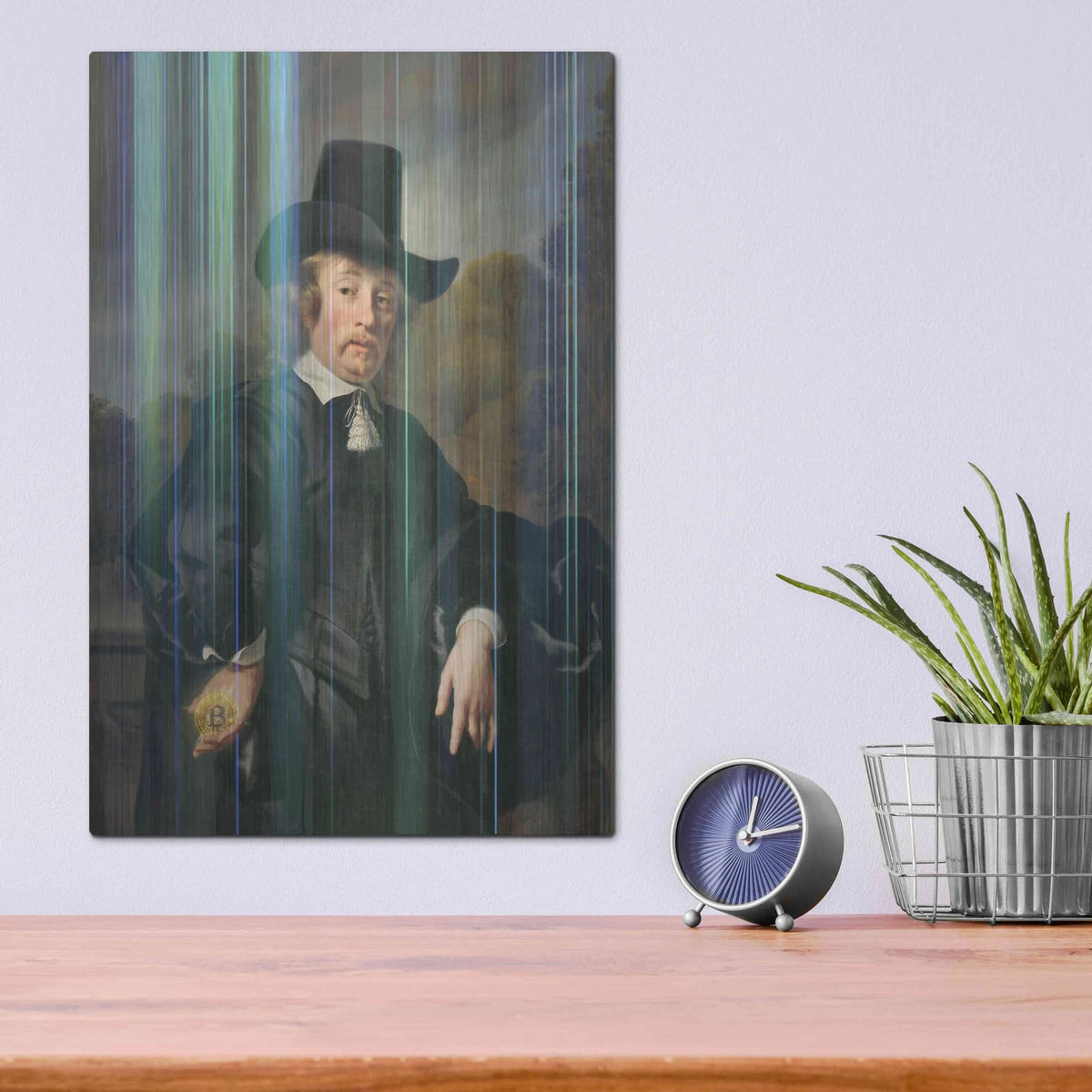 'History Meets Future III' by Andrea Haase – Metal Wall Art, 12x16 room view