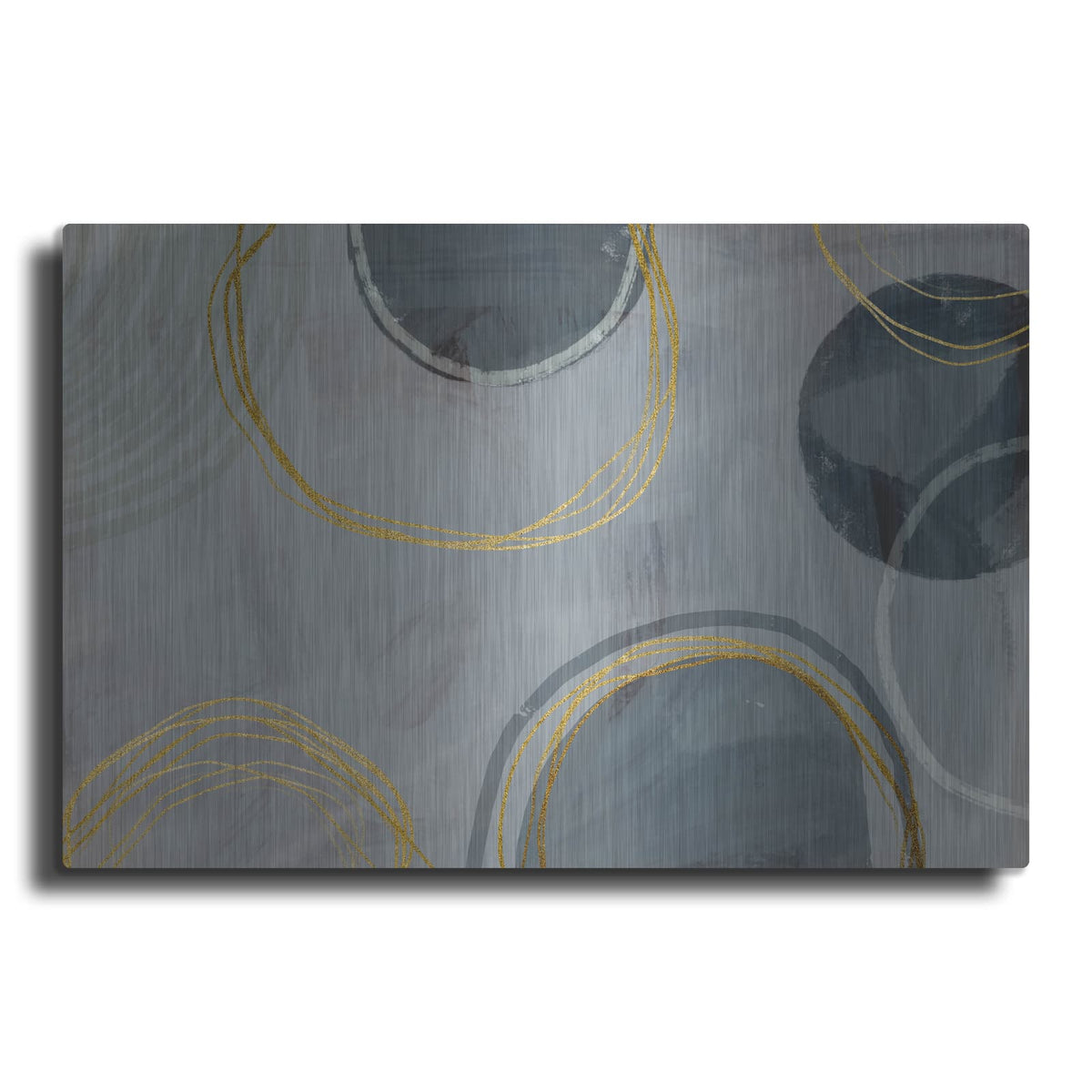 'Golden Line Abstraction' by Andrea Haase – Metal Wall Art