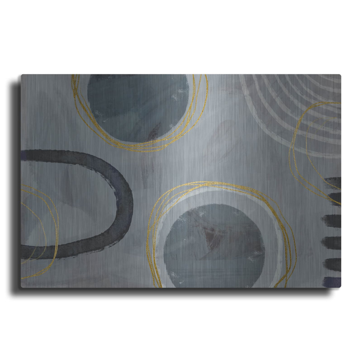 'Golden Line Intention' by Andrea Haase – Metal Wall Art