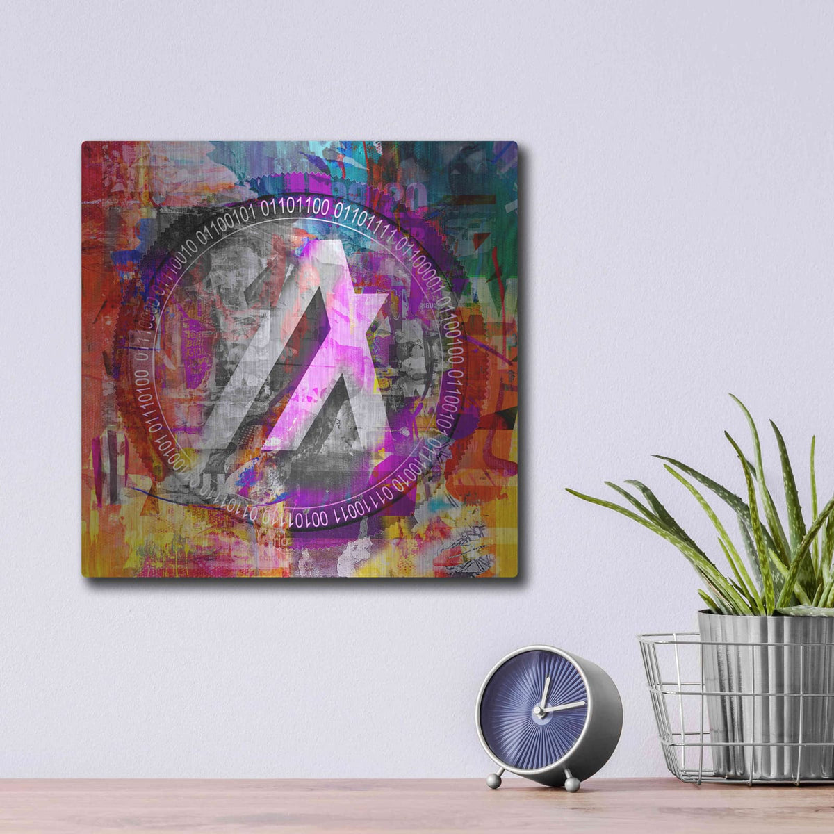 'Algo Algorand Crypto In Color' by Valentyn Artemenko – Metal Wall Art, 12x12 room view