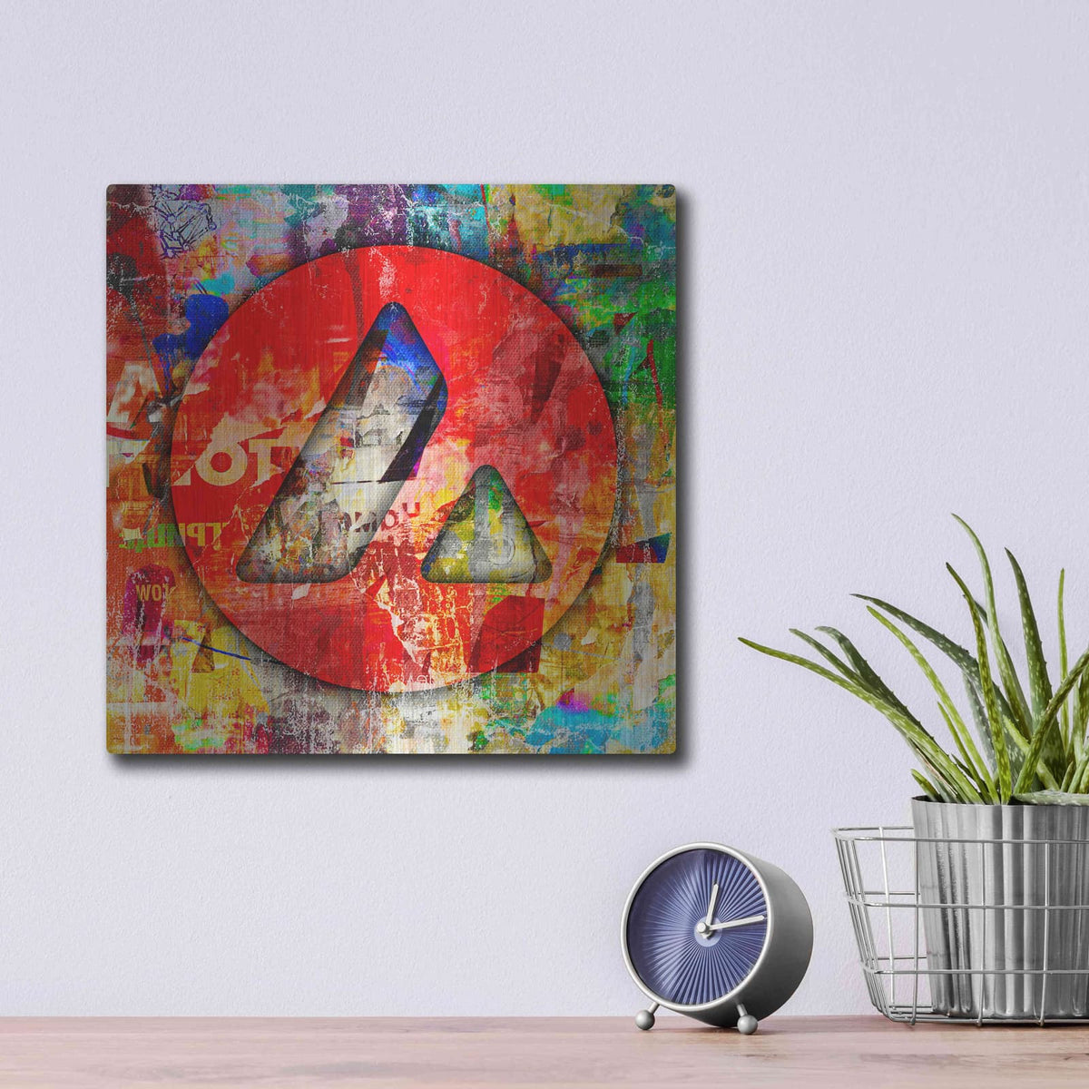 'Avax Avalanche Crypto In Color' by Valentyn Artemenko – Metal Wall Art, 12x12 room view