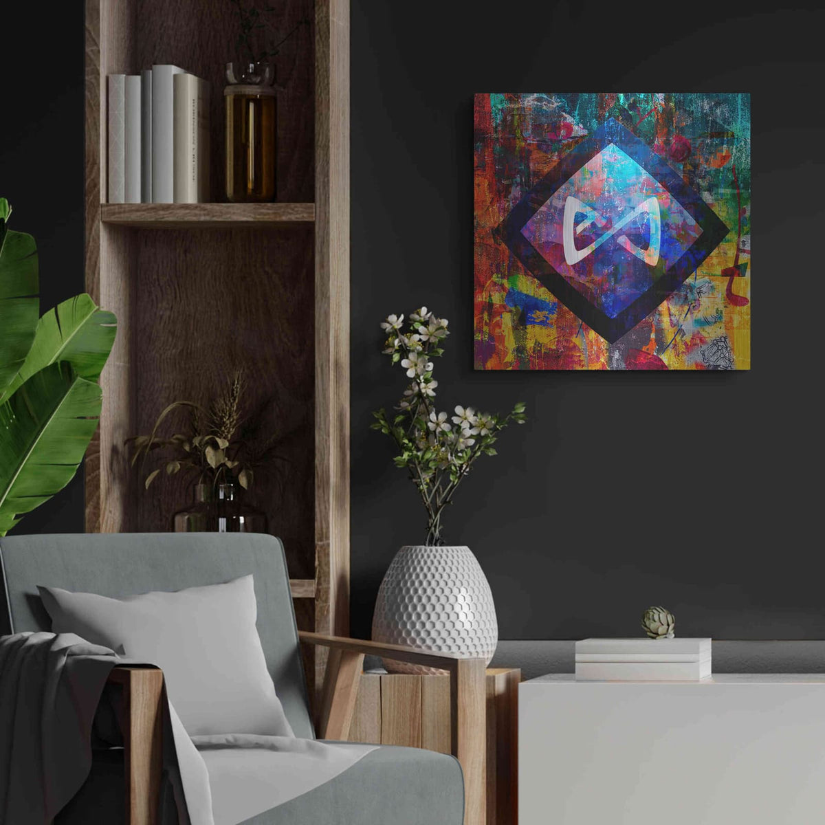 'Axs Axie Crypto In Color' by Valentyn Artemenko – Metal Wall Art, 24x24 room view