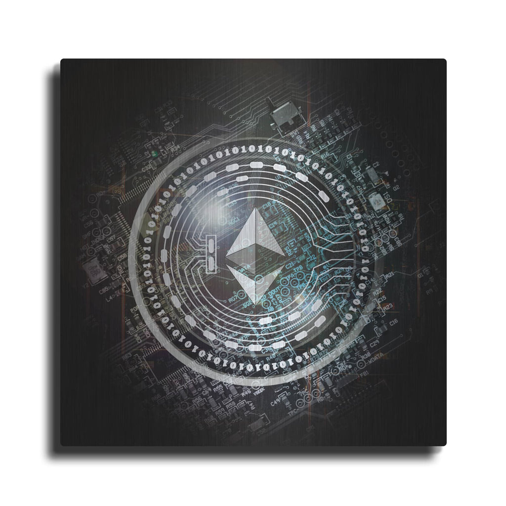 'Eth Ethereum Crypto Coin' by Valentyn Artemenko – Metal Wall Art