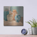 'Earthenware Pots I' by Flora Kouta – Metal Wall Art, 12x12 room view