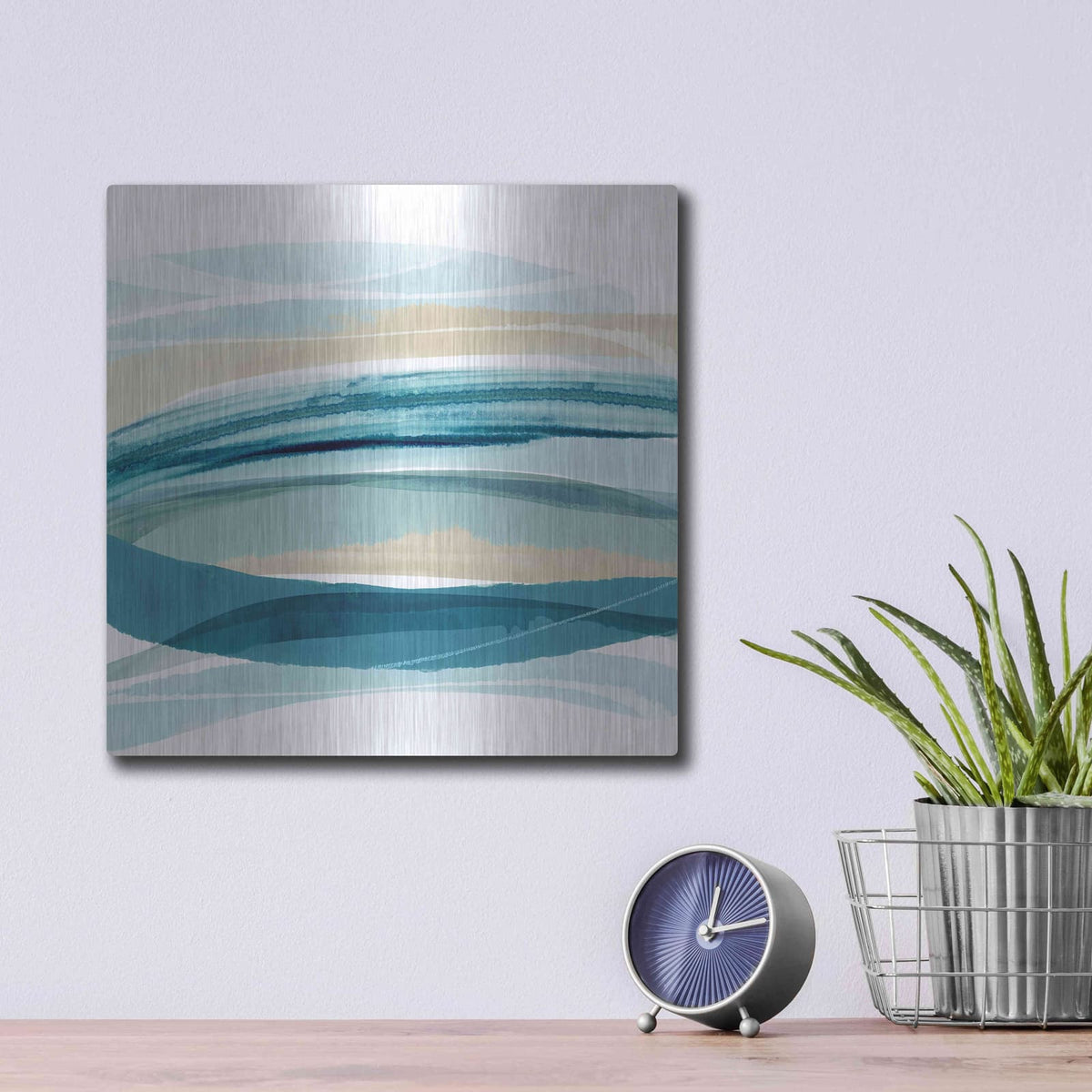 'Cirrus Flow I' by Flora Kouta – Metal Wall Art, 12x12 room view