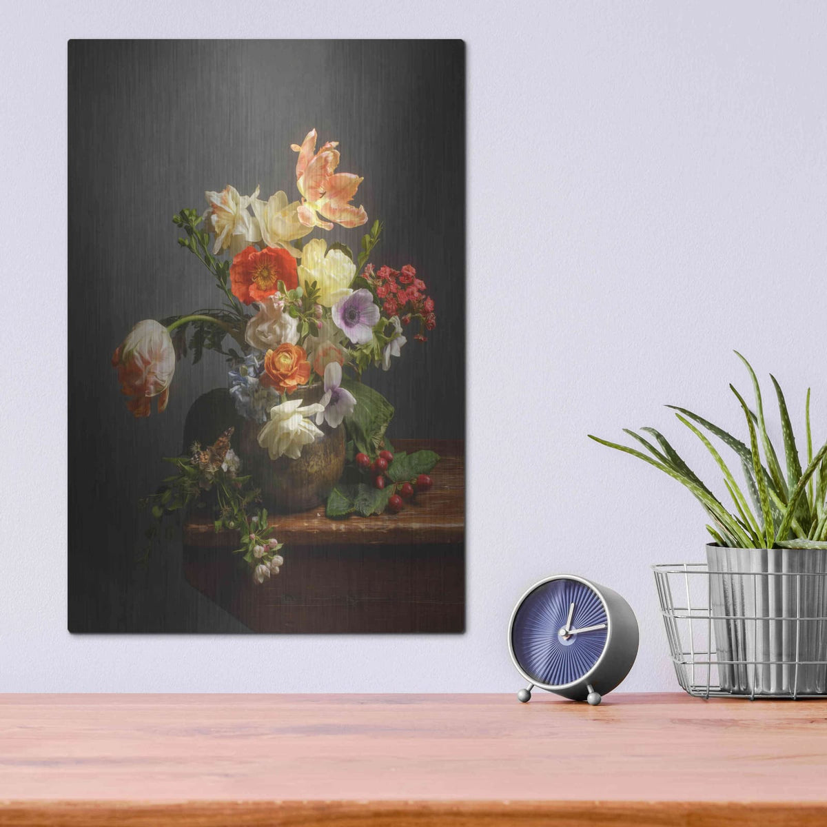 'A Study On Tulips' by Leah McLean – Metal Wall Art, 12x16 room view