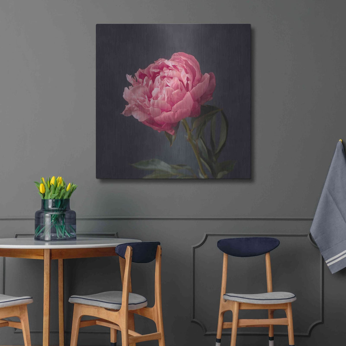 'Perfectly Pink' by Leah McLean – Metal Wall Art, 36x36 room view