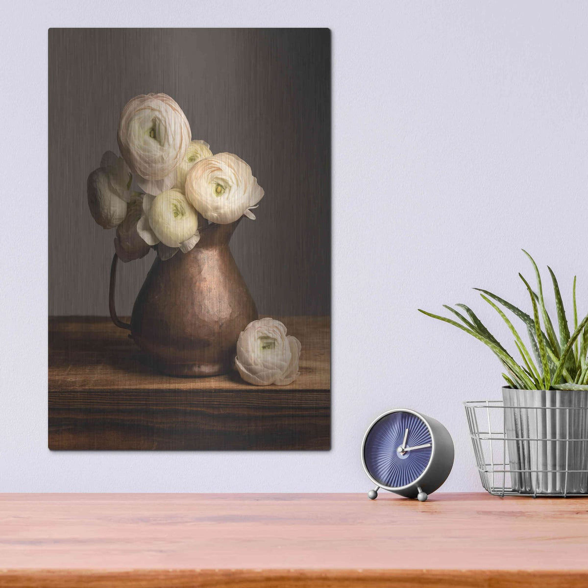 'Pitcher Perfect Petals' by Leah McLean – Metal Wall Art, 12x16 room view