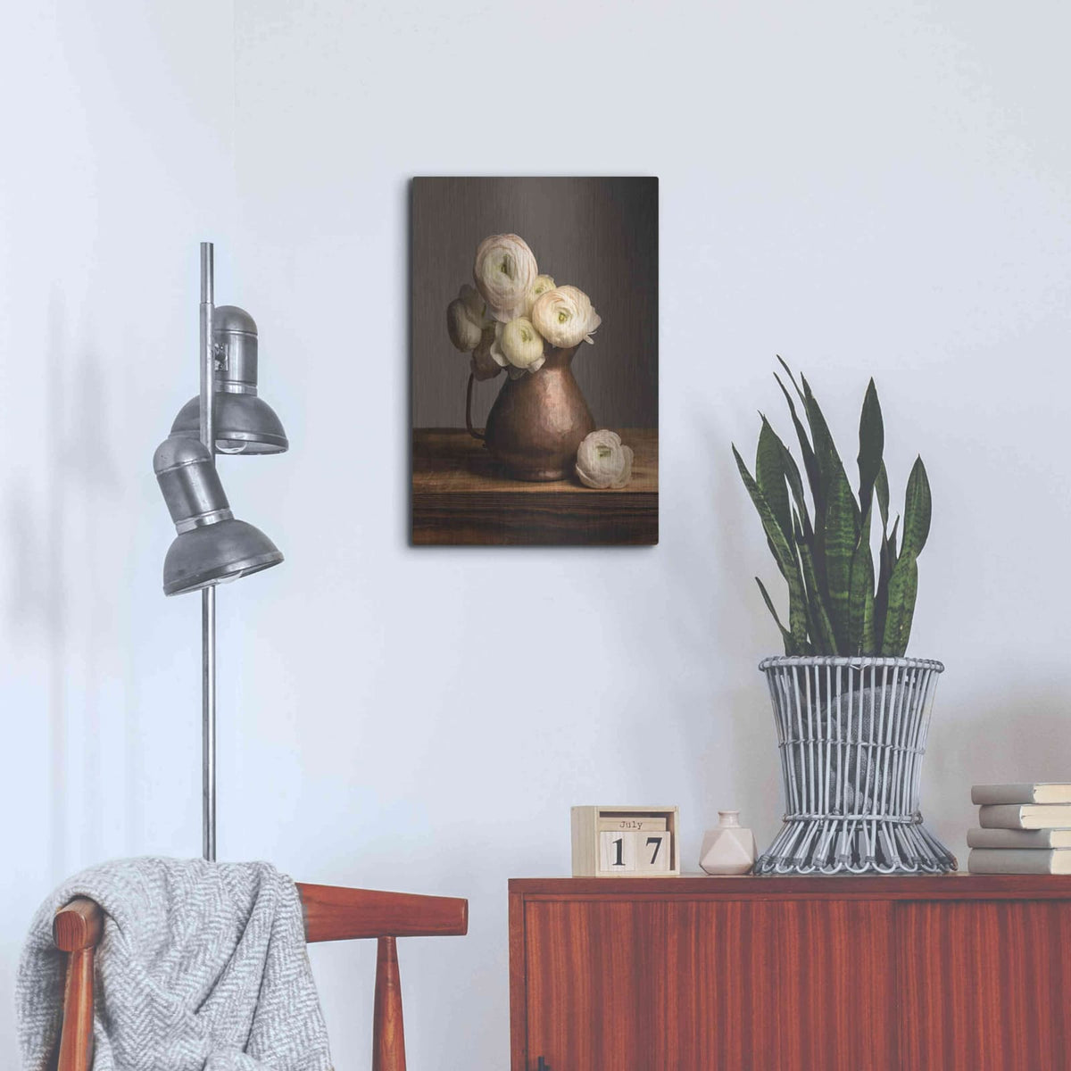 'Pitcher Perfect Petals' by Leah McLean – Metal Wall Art, 16x24 room view