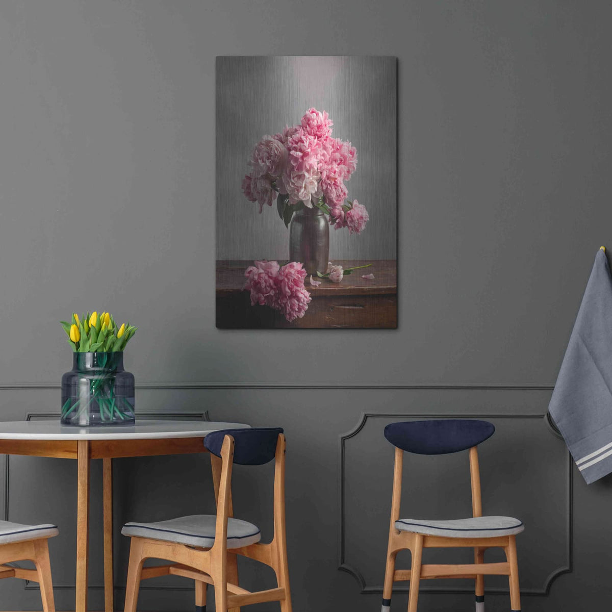 'Layers Of Pink' by Leah McLean – Metal Wall Art, 24x36 room view