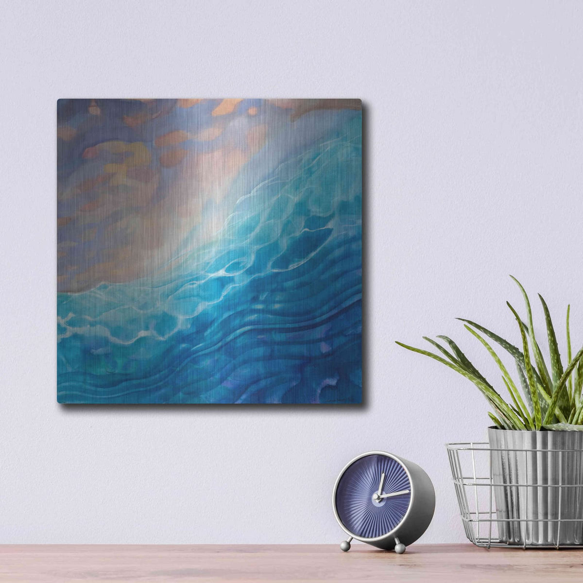 'Beachy Naples' by Louise Montillio – Metal Wall Art, 12x12 room view