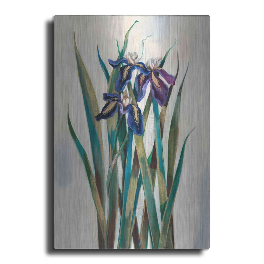 'Iris Inlay' by Louise Montillio – Metal Wall Art