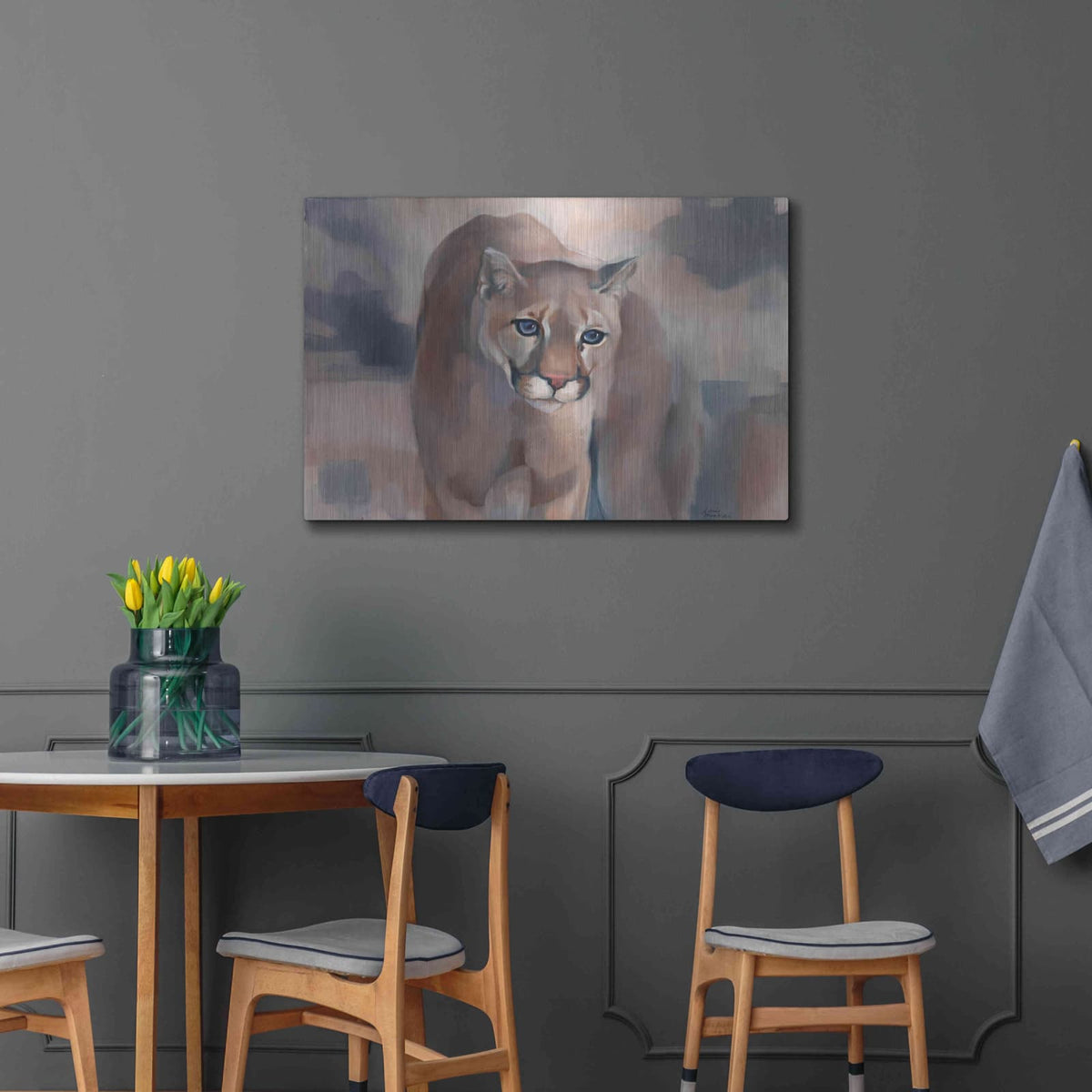 'Big Soft Kitty' by Louise Montillio – Metal Wall Art, 36x24 room view