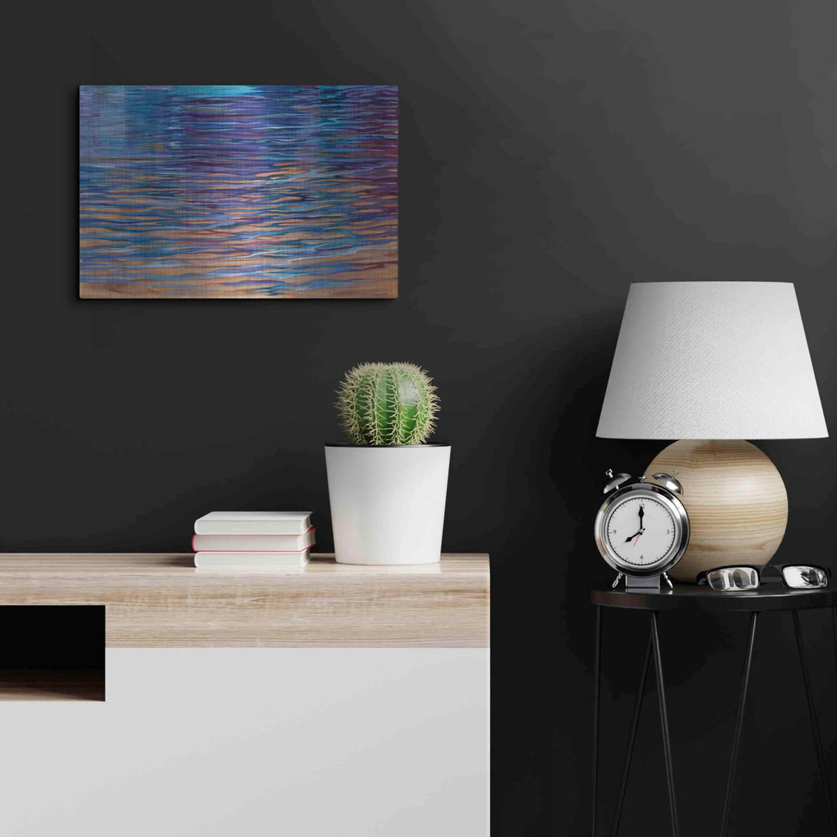 'Beachside Waterlight' by Louise Montillio – Metal Wall Art, 24x16 room view