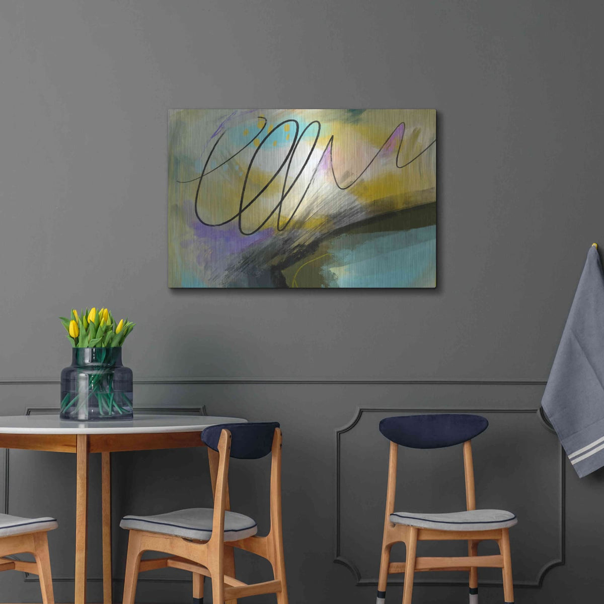 'Mumble' by Delores Naskrent – Metal Wall Art, 36x24 room view