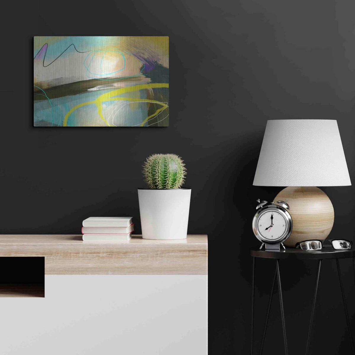 'Modulate' by Delores Naskrent – Metal Wall Art, 24x16 room view
