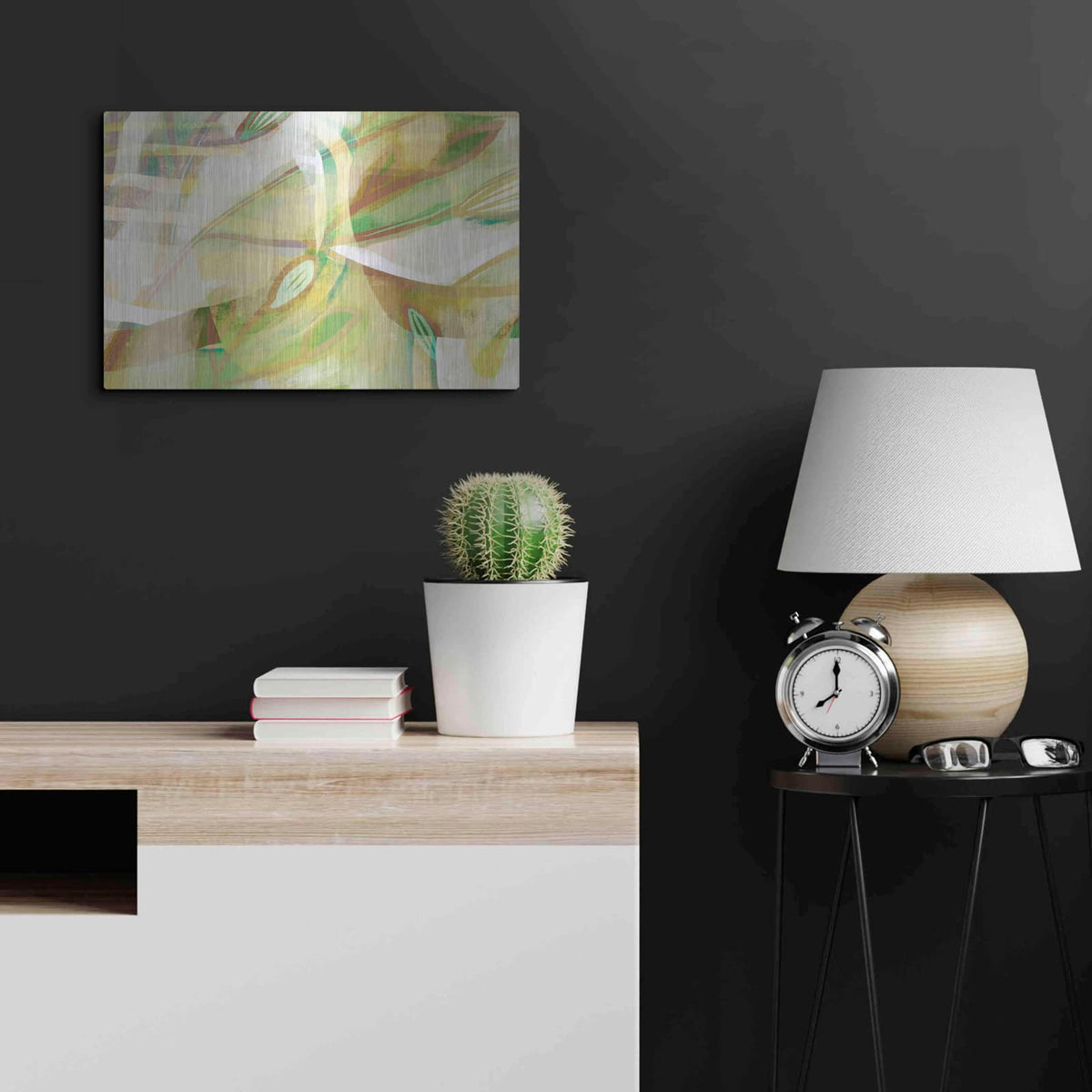 'Dusty Foliage' by Delores Naskrent – Metal Wall Art, 24x16 room view