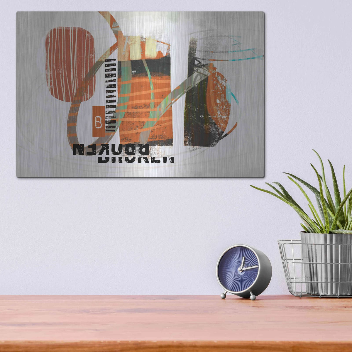 'Broken' by Delores Naskrent – Metal Wall Art, 16x12 room view