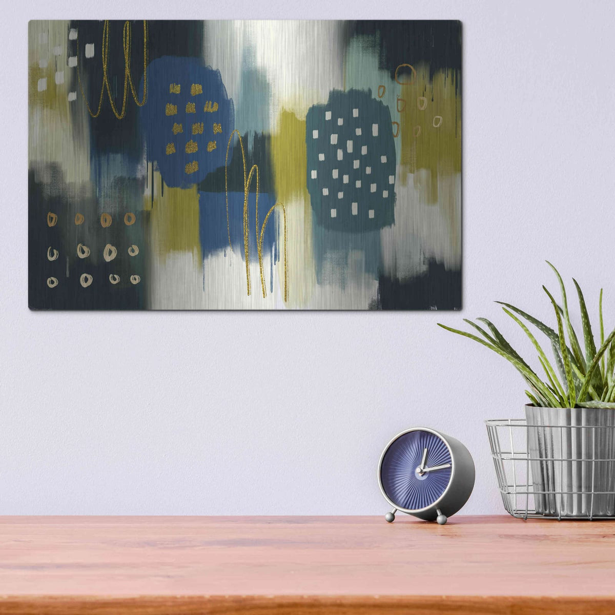 'Canna Verde' by Delores Naskrent – Metal Wall Art, 16x12 room view