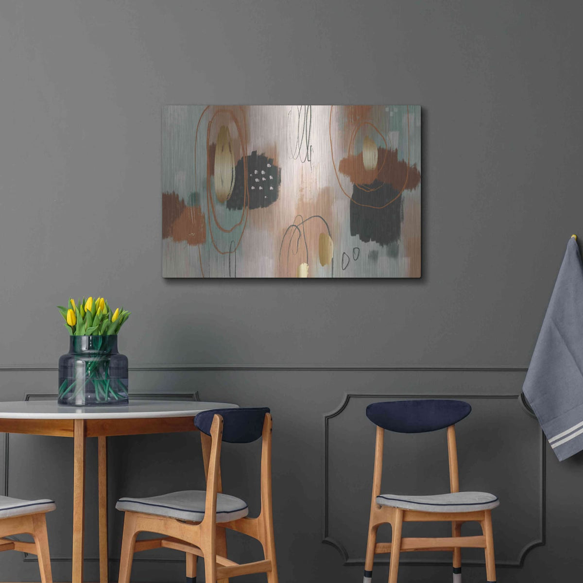 'Baked Clay' by Delores Naskrent – Metal Wall Art, 36x24 room view