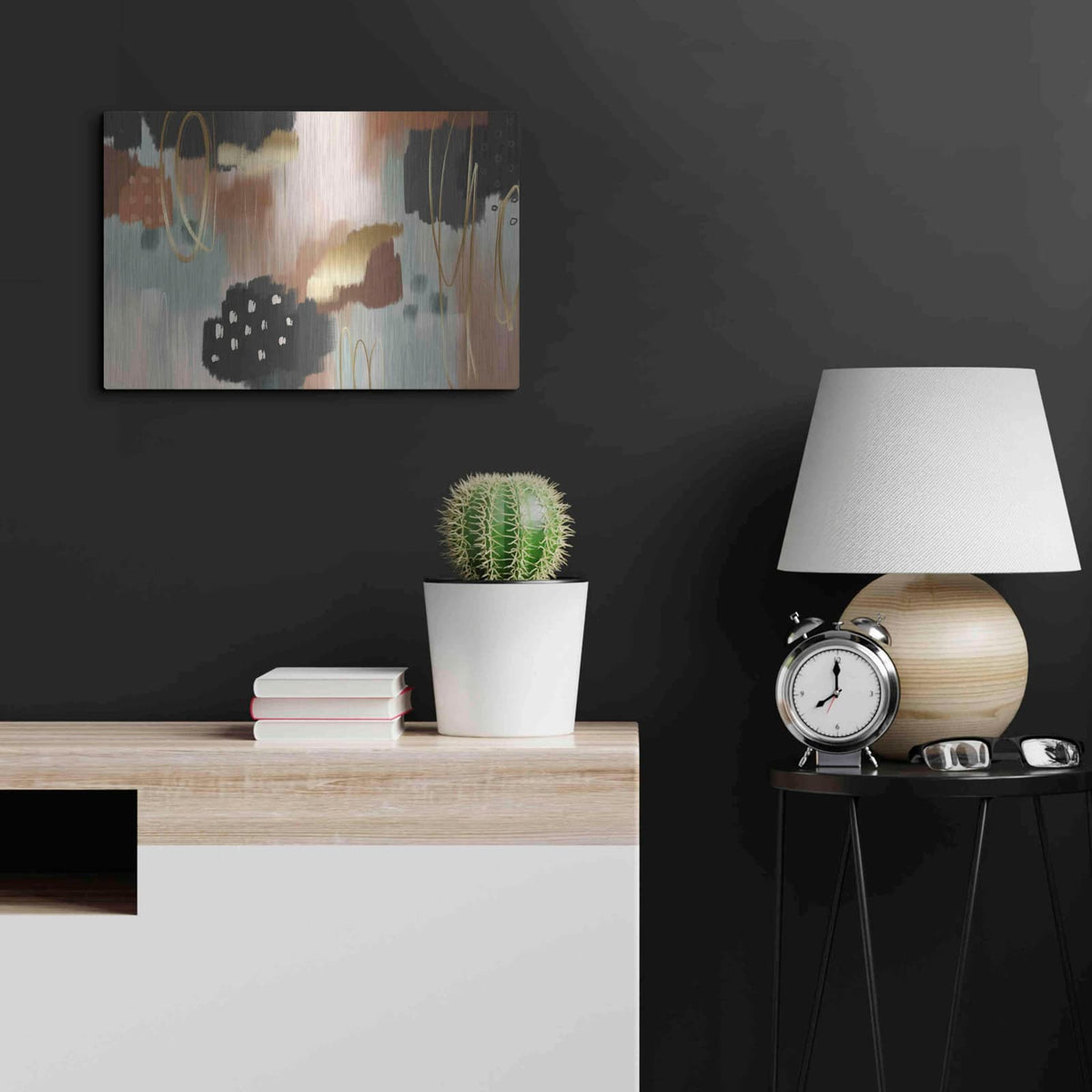 'Brookside Sage' by Delores Naskrent – Metal Wall Art, 24x16 room view
