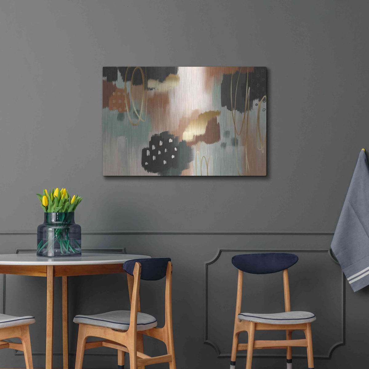 'Brookside Sage' by Delores Naskrent – Metal Wall Art, 36x24 room view