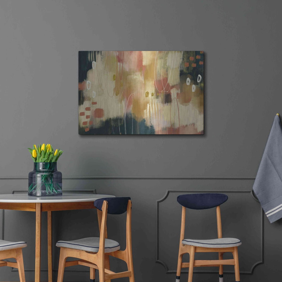 'Umber Embers' by Delores Naskrent – Metal Wall Art, 36x24 room view