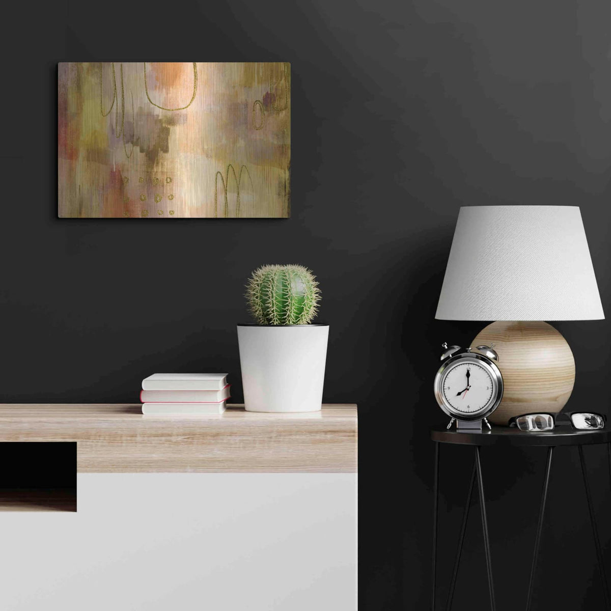 'Soft Burning' by Delores Naskrent – Metal Wall Art, 24x16 room view