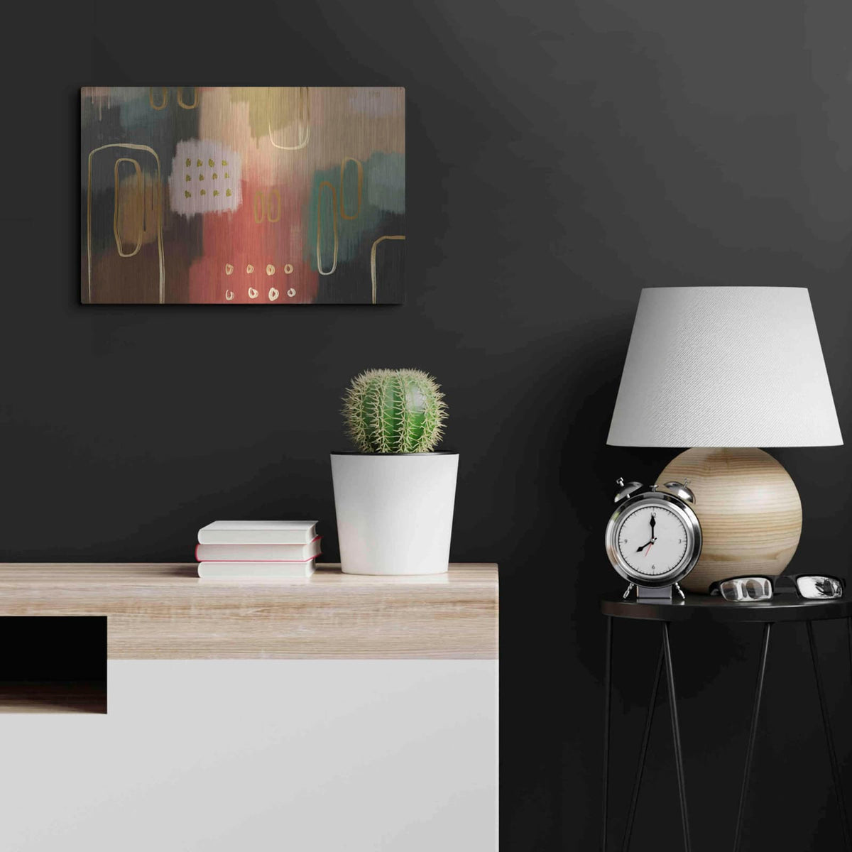 'Earthenware' by Delores Naskrent – Metal Wall Art, 24x16 room view