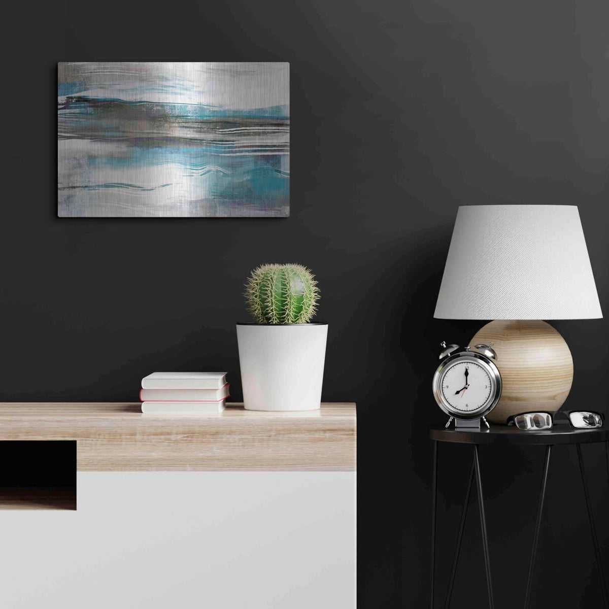 'Whispering Tide' by Delores Naskrent – Metal Wall Art, 24x16 room view