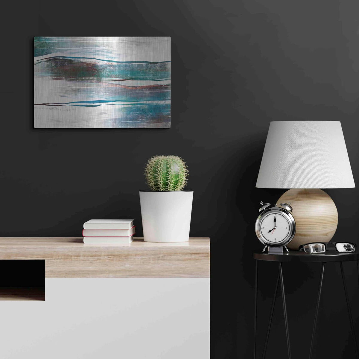 'Lapping Waves' by Delores Naskrent – Metal Wall Art, 24x16 room view