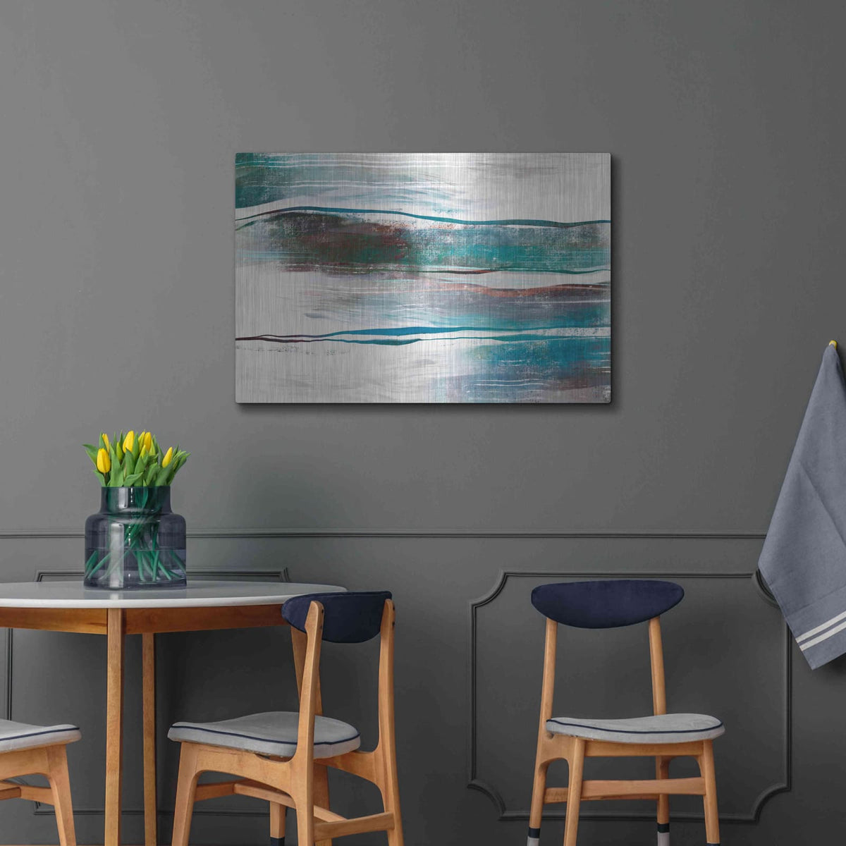 'Lapping Waves' by Delores Naskrent – Metal Wall Art, 36x24 room view