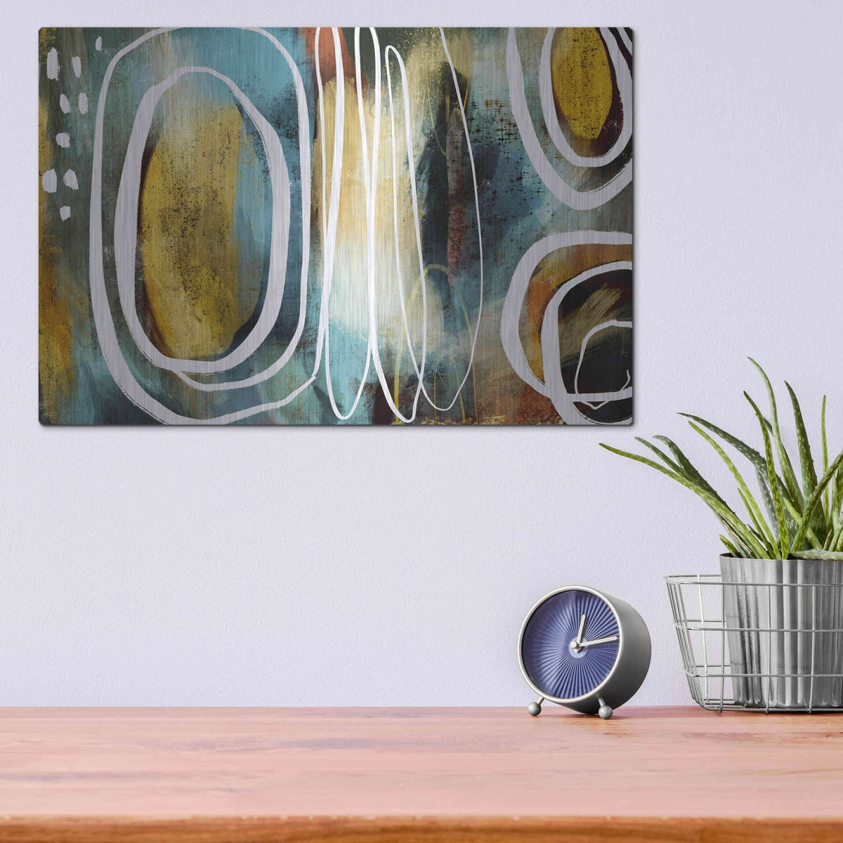 'Vintage Jewels' by Delores Naskrent – Metal Wall Art, 16x12 room view