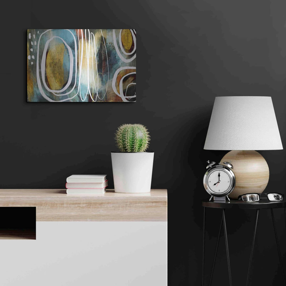 'Vintage Jewels' by Delores Naskrent – Metal Wall Art, 24x16 room view