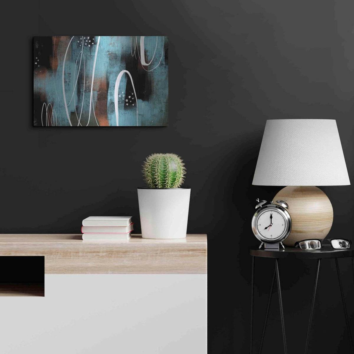 'Aged Iron' by Delores Naskrent – Metal Wall Art, 24x16 room view