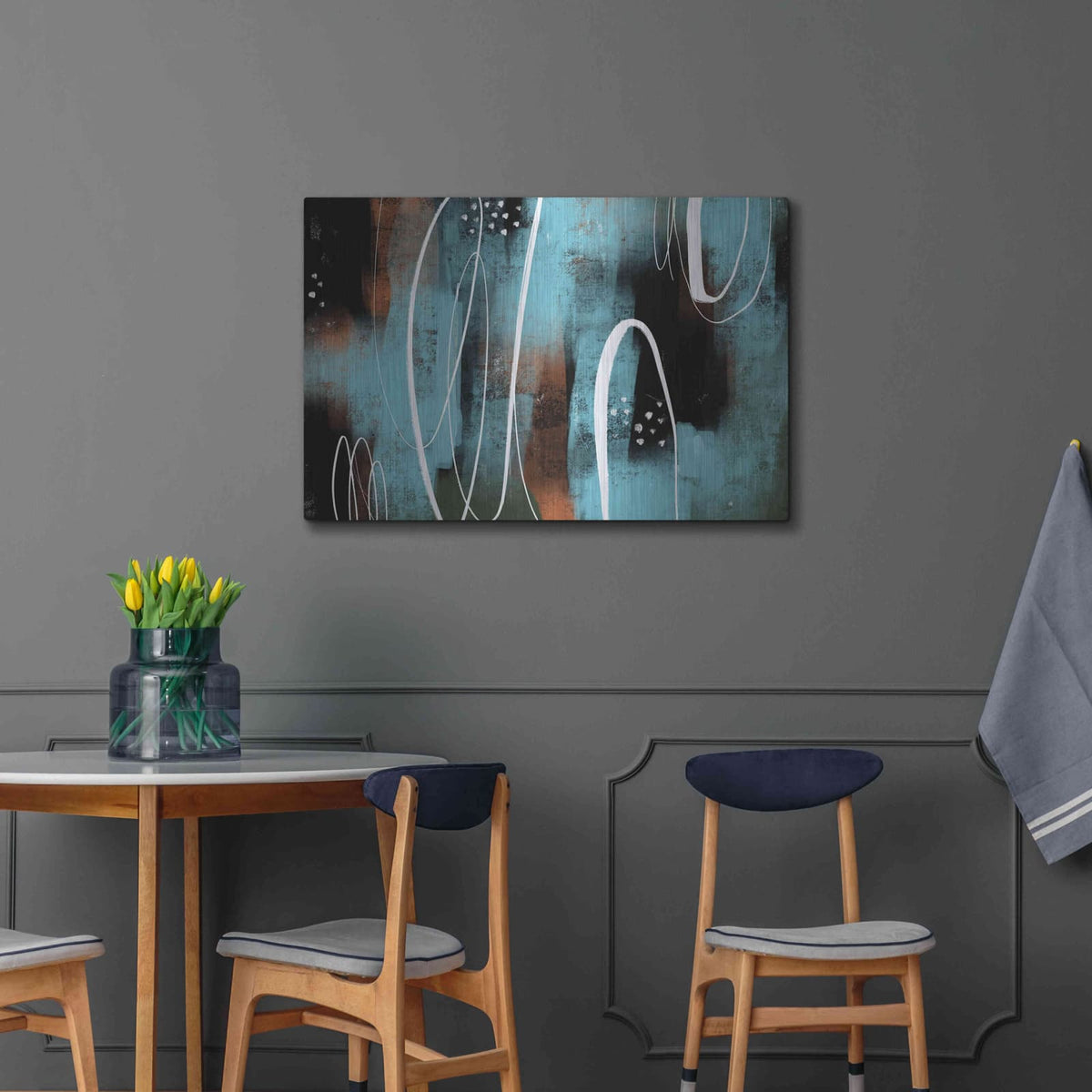 'Aged Iron' by Delores Naskrent – Metal Wall Art, 36x24 room view