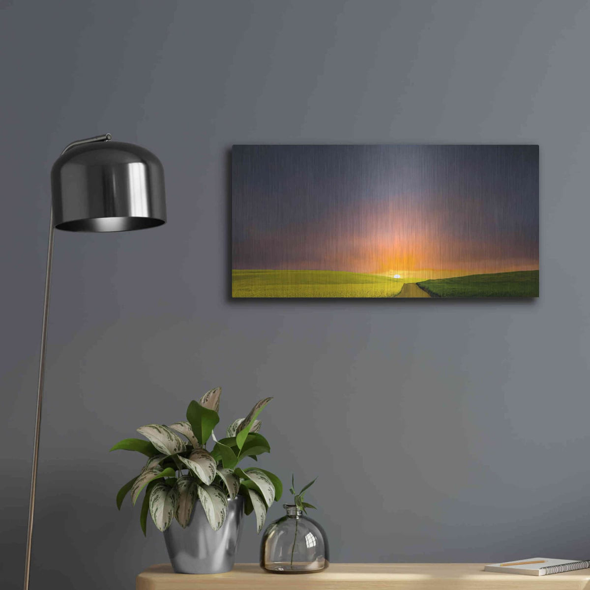 'Boundless' by Don Schwartz – Metal Wall Art, 24x12 room view