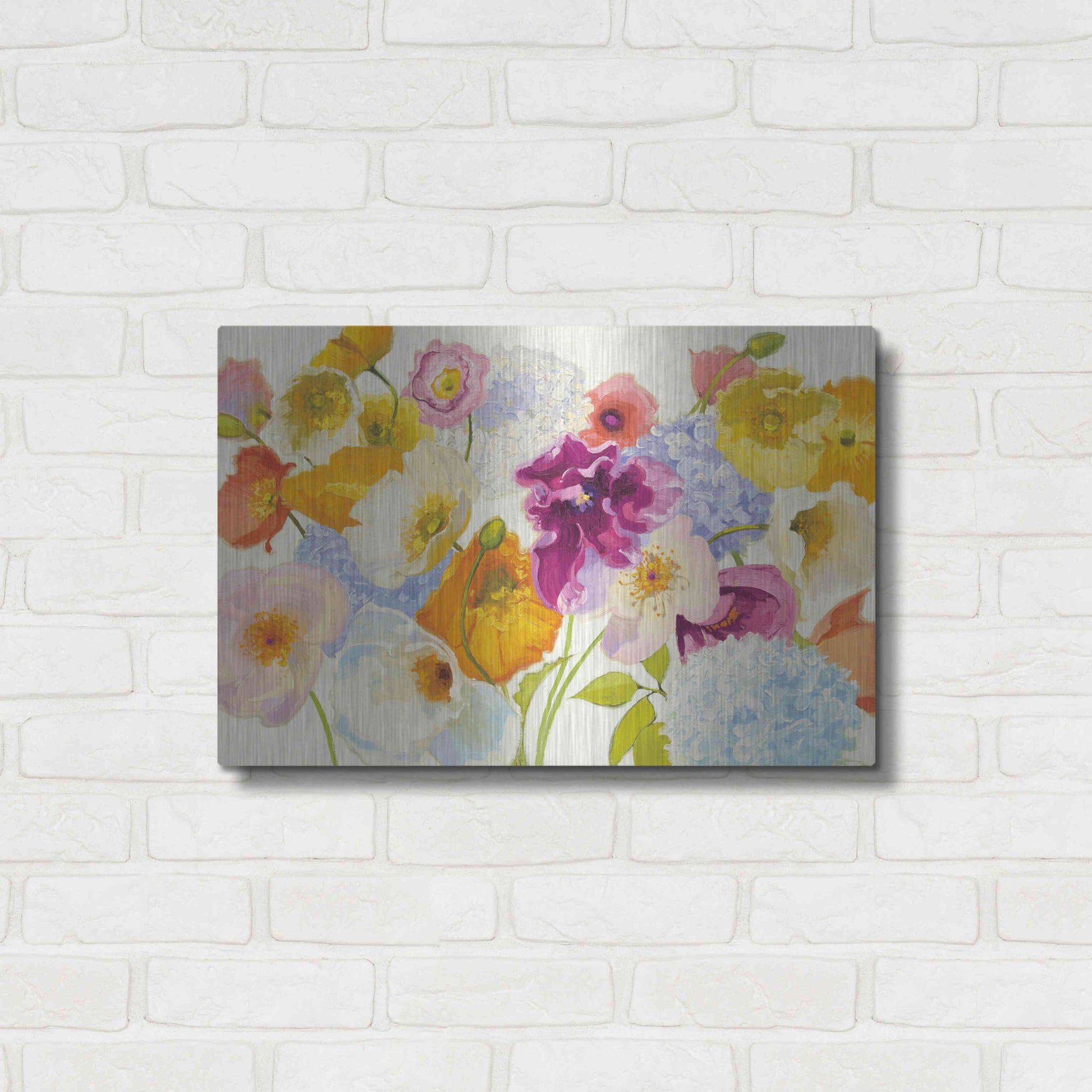 Luxe Metal Art 'For Paris on White' by Shirley Novak, Metal Wall Art,24x16