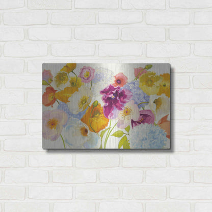 Luxe Metal Art 'For Paris on White' by Shirley Novak, Metal Wall Art,24x16