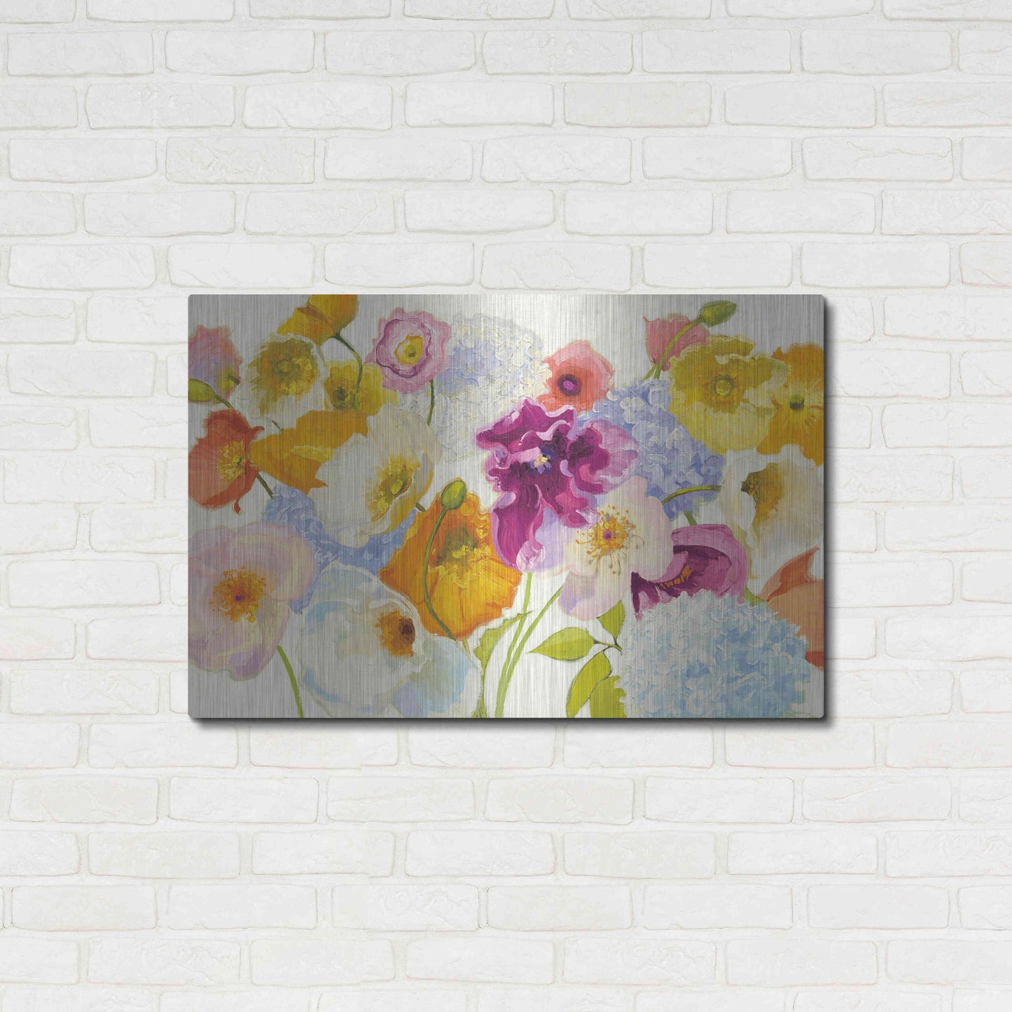 Luxe Metal Art 'For Paris on White' by Shirley Novak, Metal Wall Art,36x24