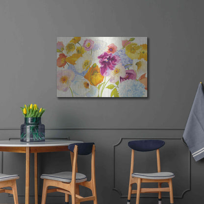 Luxe Metal Art 'For Paris on White' by Shirley Novak, Metal Wall Art,36x24