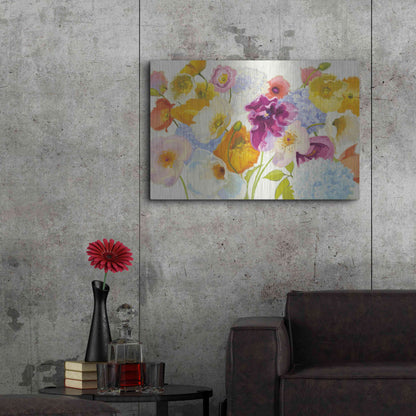 Luxe Metal Art 'For Paris on White' by Shirley Novak, Metal Wall Art,36x24